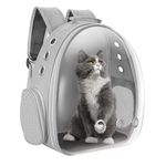 Astronaut Transparent Pet Carrier Backpack, Travel, Hiking, Breathable, Ventilated, Airline-Approved, Sturdy Pad for Puppies