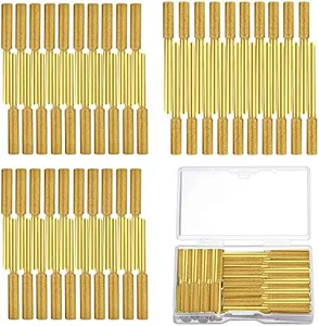 60 Pcs Titanium Plated Grinding Tool Set Diamond Chainsaw Sharpener Stones Bits High Hardness Chainsaw Sharpening Wheel For Machinery, Bearings, Metal Polishing, Chainsaws (5/32, 3/16, 7/32 Inches)