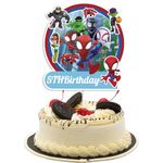 Spiderman Cake Topper 5th for Boys,Kids Birthday Cake Decorations,Superhero Cartoon Theme Cake Cupcake Topper Spidermen Happy 5th Birthday Cake Toppers for Kids,Boy,Spider 5th Party Cake Decorations