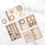 LA TROVE Luxury Jewellery Trays Drawer Display Organizer for Earrings, Chains Rings (Set of 4 Trays)