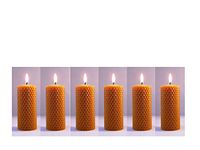 Norfolk Beeswax Company - 6 x Beautiful Handmade Natural Beeswax Candles