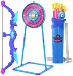 Kids Bow and Arrow Toy, Angel Light Up Archery Set W/ 10 Suction Cup Arrows, Targets & Quiver, Outdoor/Indoor Games for Kids Ages 4-7 8-12, Birthday Gifts for 4 5 6 7 8 9 10 11 12 Year Old Boys Girls