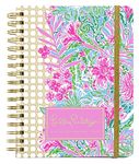 Lilly Pulitzer Daily Planner 2023-2024, Large Agenda Dated August 2023 - December 2024, Weekly Planner with Monthly Calendar, Stickers, Pockets, & Spiral Binding, Hardcover Cute Planner, Leaft It Wild