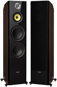 Fluance Signature HiFi 3-Way Floorstanding Tower Speakers with Dual 8" Woofers for 2-Channel Stereo Listening or Home Theater System - Natural Walnut/Pair (HFFW)