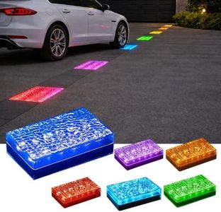 SHONELIGHTING Solar Paver Color Changing Lights, 6x9 Recessed Brick Light, Heavy Duty IP67 Waterproof LED, Outdoor Lighting for Ground, Pool, Garden, Driveway (RGBW, 6Pack)