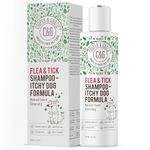 Itchy Dog Flea and Tick Shampoo 300ml – Natural Flea Shampoo for Dogs with Dead Sea Complex – Insecticide-Free Vet-Developed Formula to Eliminate Fleas and Eggs By C&G Pets
