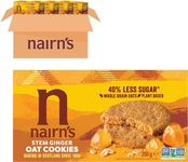 Nairn’s – Stem Ginger Oat Cookies | Made with Wholegrain Oats | High Fibre | Plant-Based | Vegan & Non-GMO | No Artificial Colours, Flavours or Preservatives | 200g (4-Pack)