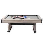 VEVOR 7ft Billiards Table Combo Set, 3-in-1 Multi Game Table with Dining, Pool, and Tennis Table, for Family Game Room Adults, Includes Full Set of Accessories, Wood Color with Grey Cloth
