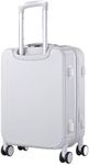 Tabibito 28" Carry On Luggage PC+ABS Durable Hardside Suitcase with Double Spinner Wheels TSA Lock, White, 28 in