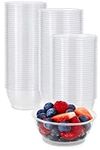 MATANA 80 Small Clear Hard Plastic Bowls (150ml / 5oz) - Mini Bowls for Desserts, Dips, Sauces, Ice Cream, Trifles - Weddings, Birthdays, Picnic, Parties - Sturdy & Reusable