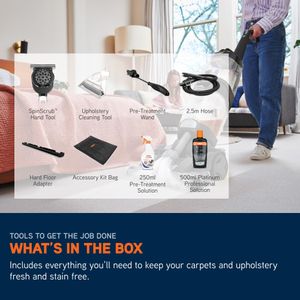Vax Platinum Power Max Carpet Cleaner – Upright, Handheld Spot & Wash Tools, Black