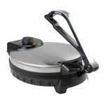 Brentwood TS-127 Stainless Steel Non-Stick Electric Tortilla Maker, 8 inch, Silver