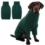 IECOii XXXL Dog Jumper,Christmas Dog Sweaters for Extra Large Dogs Girl Boy,Turtleneck Knitted Dog Clothes for Autumn Winter,Pullover Easy On Dog Sweatshirt,Big Dog Jumpers for Great Dane Doberman