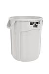 Rubbermaid Commercial BRUTE Trash Can, 10 Gallon, White, FG261000WHT