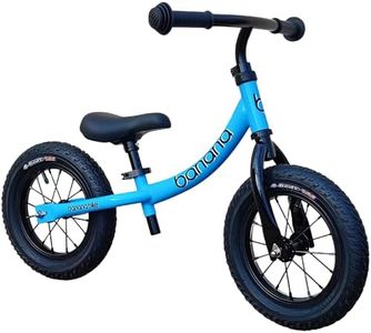 Banana GT Balance Bike - Lightweight Toddler Bike for 2, 3, 4, and 5 Year Old Boys and Girls – No Pedal Bikes for Kids with Adjustable Handlebar and seat – Aluminium, Air Tires - Training Bike (Blue)