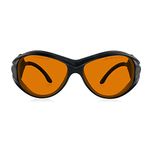 FreeMascot Professional OD 6+ 190nm-490nm Wavelength UV light/Violet & Blue Laser Safety Glasses (Frame Style 2)