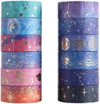 12 Rolls Washi Tape Set, Galaxy Pur