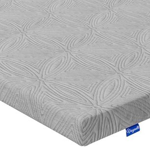 Vesgantti Mattress Topper for King Size Bed, Gel Memory Foam Mattress Topper for Cool Sleep & Back Pain Relief, with Washable Cover & Corner Elastic Straps, CertiPUR-US Certified, 150x200x7.5cm