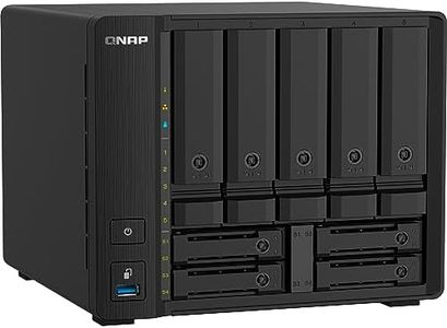 QNAP TS-932PX-4G 9 Bay (5 + 4) Desktop NAS Enclosure - 10GbE SFP+ and 2.5GbE Connectivity - 5 x 3.5-inch Drive Bays & 4 x 2.5-inch SATA Drive Bays