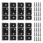 Three Leaf Non-Mortised Hinge for Mobile Home & RV Interior 8 Packa Black Door Hinges with Screws