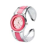 ele ELEOPTION Bracelet Design Quartz Wrist Watches with Rhinestone Blue Dial Stainless Steel Bracelet for Women (Pink)