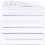 Utopia Bedding Twin XL Fitted Sheets - College Dorm Room Essentials - Bulk Pack of 6 Bottom Sheets - Soft Brushed Microfiber - Deep Pockets, Wrinkle, Shrinkage & Fade Resistant - Easy Care (White)