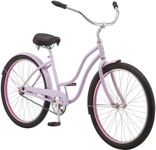 Schwinn Mikko Beach Cruiser Bike for Adult, Single Speed, Coaster Brake, 26-Inch Wheels, 17-Inch Steel Frame, Full Front & Rear Fenders, Classic Handlebar, Purple