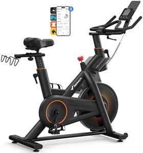 MERACH Heavy Duty Magnetic Exercise Bike with 30% Heavier Flywheel | 50% Enhanced Training Efficiency, 350 lbs Weight Capacity - Exclusive APP Customization Plans & LCD Display Indoor Spin Bike​