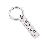 CINDYHE Couple Keychain I Love You Keychain for Boyfriend Girlfriend Husband Wife Keychain Gifts for Him Her, Silver, I Love you more keychain