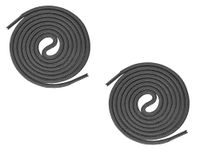SHOESHINE Round Boot Lace Casual, Hiking Shoelace 4mm Thick Shoe Laces, 180cm - Dark Grey Shoe Laces (2 Pairs)