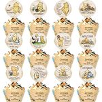 72 PCS Winnie Baby Shower Cupcake Toppers and Wrappers Set (36 of each), Classic the Pooh Party Supplies for Birthday Party or Bridal Shower Decoration