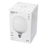Ikea TRADFRI Large Smart LED Bulb, E27, 470 Lumens, White Spectrum, Frosted, Oblong, 605.176.32