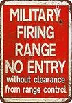 Military Firing Range vintage reproduction metal tin sign 8 x 12