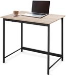 Iris Ohyama BDK-8060 Desk, Simple, Width 31.5 inches (80 cm), Depth 23.6 inches (60 cm), Light Natural x Black, Basic Desk, Study Desk, 31.5 x 23.6 inches (80 x 60 cm)