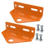 2 Pcs Universal Zero Turn Mower Trailer Hitch 3/16" Thick and Strong Steel Mower Hitch Plate Heavy Duty 3/4" Lawn Tractor Hitch Golf Cart Hitch with 4 Bolts (Orange)