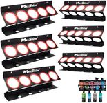 Maxshine Universal Detailing Spray Bottle Holder 6-Pack – Wall-Mounted Metal Organizer Holds 5 x 32oz Bottles with 4 Hanging Slots – Garage, Shop & Mobile Car Detailing Storage Rack (Brand Logo)