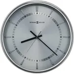 Howard Miller Gallery Pocket Watch Clock II, Silver Finished Metal Case Bar Style Hour Markers Crystal Glass, Quartz Movement Battery Powered Alarm Clock Best for Office & Home Decor