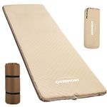 OVERMONT 3”Thick Self-Inflating Sleeping Pad - Wide Foam Camping Mattress Portable Roll Up Outdoor Mat for Tent Car Truck Van Rooftop - 4 Season