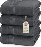 Utopia Towels Premium Bath Towels, 4 Pack, 700 GSM Towels, Grey
