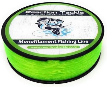 Reaction Tackle Monofilament Fishing line- Various Sizes and Colors, Hi Vis Green, 6LB (2400 Yards)