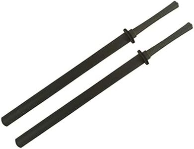 35" Martial Arts Foam Bokken Set with Black ABS Plastic Handle (Black)