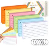 Agoer Flash Cards - 500PCS Revision Cards, 125 x 75mm Index Cards, Colour Record Cards for Student Essentials Learning Office Notecards Taking to do List Memo