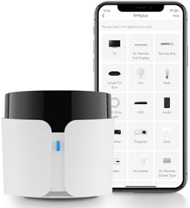 Broadlink RM5plus Universal Infrared Remote, Voice Control with Alexa & Google Assistant, Wi-Fi Smart Home Remote for TV, AC, Fans, All-in-One Smart Hub with Scene & Timer, 2.4GHz Wi-Fi Only