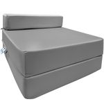 iSTYLE MODE BETTER HOME CHOICE Fold Out Single Z Bed Futon Sofa Chair | Comfortable Fold Out Sofa Mattress | Ergonomically Designed for Guests | Lightweight & Stylish (Grey)