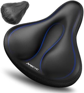 APECYC Wide Bike Seat Cushion – Oversized Gel Padded Bicycle Saddle Cushion for Ultimate Comfort and Soft Exercise Bike Seat Cover for Peloton, Stationary, Mountain Bikes