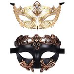 OIDEA Masquerade Mask for Couple - Roman Greek Venetian Mask Halloween Prom Party Costume Ball Mardi Gras Mask for Women Men