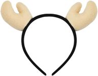 Deer Antlers Headband Christmas Costumes Hair Accessories for Women Men White Elk Reindeer Antler Hairband Headdress Hair Band Xmas Christmas Ornament Outfit Accessory Hair Decor