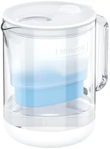 [Alkaline] Waterdrop Glass Alkaline Water Filter Pitcher with 1 Filter, Enhances Alkaline Water, Eco-Friendly, 7-Cup, for Home and Office, Reduces PFOA/PFOS, Chlorine, Cadmium, Copper, Mercury, Clear