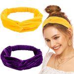 BEGOOD Headbands for Women Boho Stretchy Hair Bands Womens Twist Knot Head Bands Girls Non Slip Turban for Yoga Sports Workout Headwrap Gift Hair Accessories 2Pcs