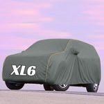 Kayme UltraShield All Weather Premium xl6 Car Cover 6-Layer Waterproof Fabric, UV & Heat Reflective – Rain, Sun & Dust & Bird‐Dropping Resistant, Indoor/Outdoor Full Body Protection - Grey